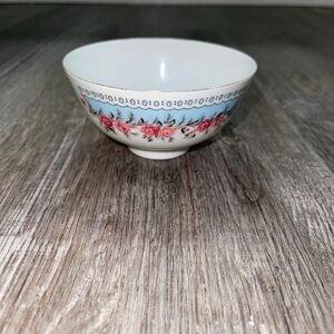 Vintage Floral Taiwan Rice Bowl